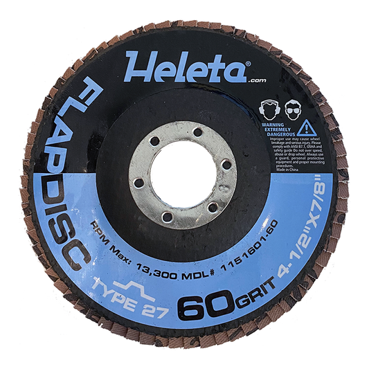 Flap Disc 4.5" x 7/8" - 60 Grit (Zirc-Type27)