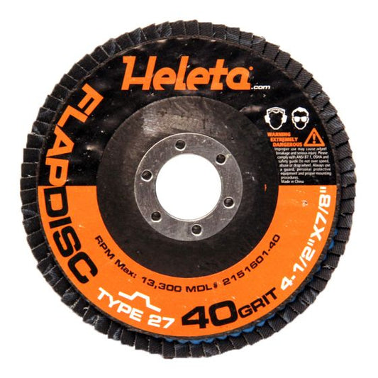 Flap Disc 4.5" x 7/8" - 40 Grit (A/O-Type27)