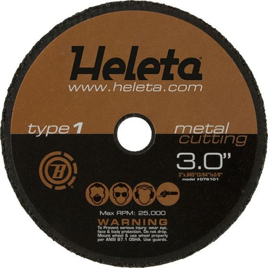 Abrasive Metal Cutting Wheel 3" x .045" x 3/8"